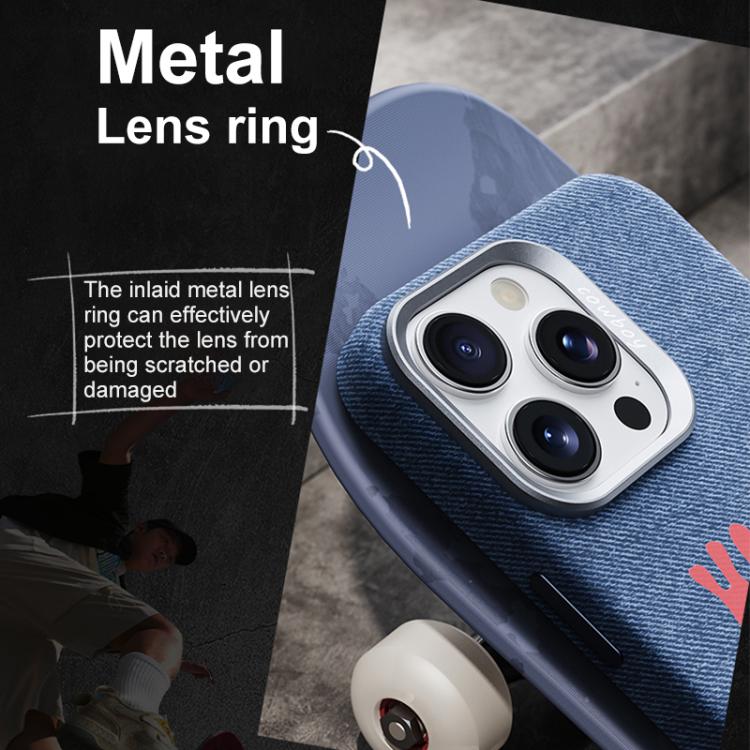 For iPhone 17 Beautiful Series Denim Texture Full Coverage Magnetic Phone Case