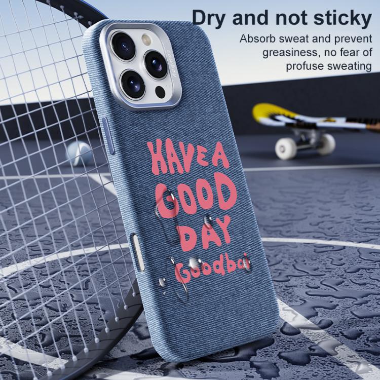 For iPhone 17 Beautiful Series Denim Texture Full Coverage Magnetic Phone Case