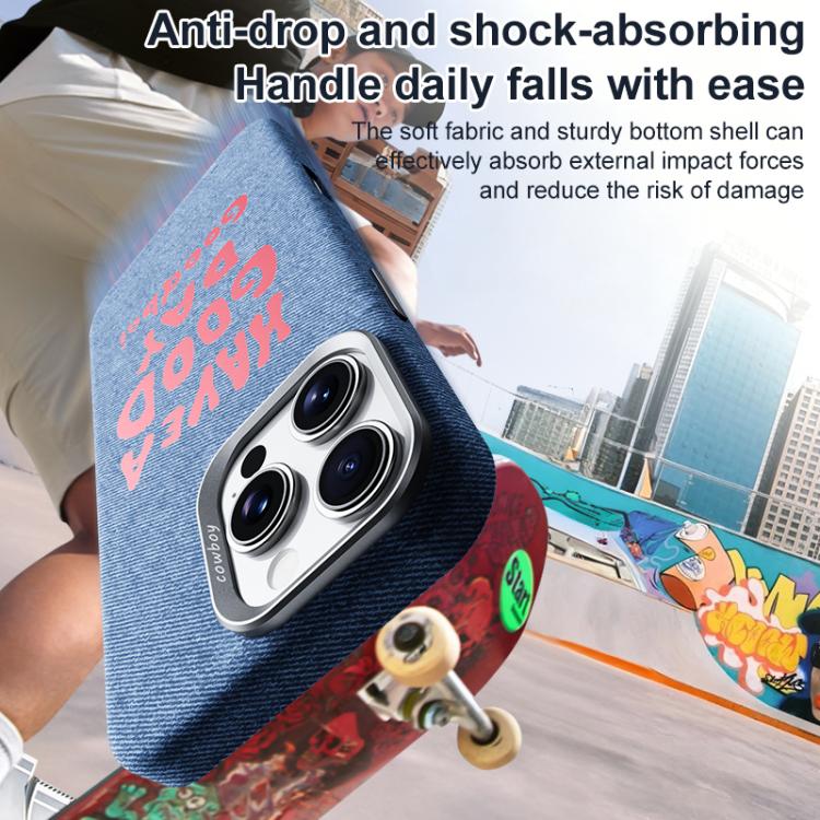 For iPhone 17 Beautiful Series Denim Texture Full Coverage Magnetic Phone Case