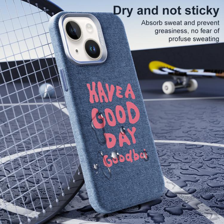 For iPhone 14 / 13 Beautiful Series Denim Texture Full Coverage Magnetic Phone Case