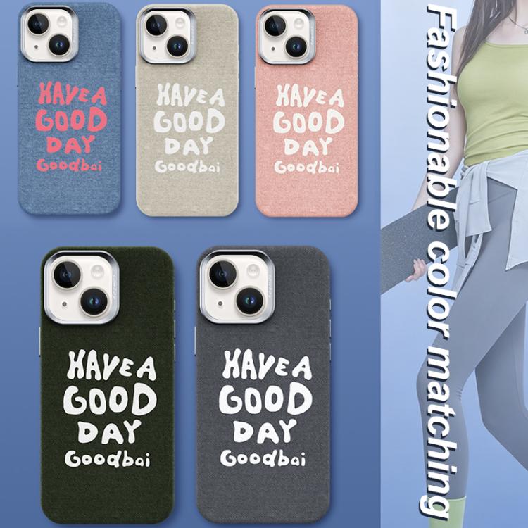 For iPhone 14 / 13 Beautiful Series Denim Texture Full Coverage Magnetic Phone Case