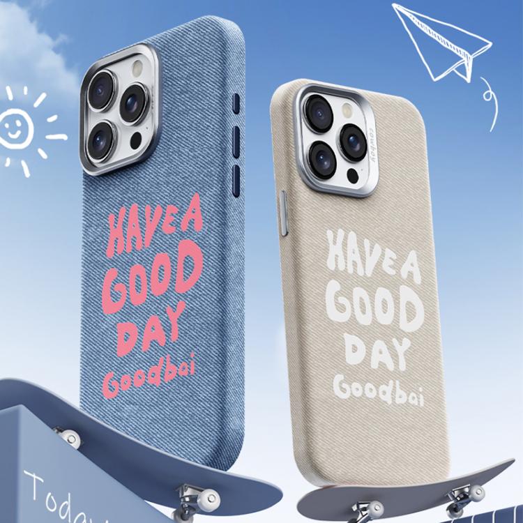 For iPhone 14 Pro Beautiful Series Denim Texture Full Coverage Magnetic Phone Case