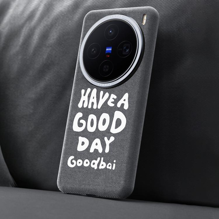 For vivo X300 Beautiful Series Denim Texture Full Coverage Magnetic Phone Case