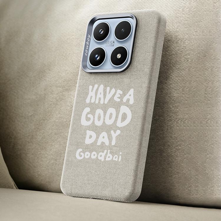 For Xiaomi 17 Beautiful Series Denim Texture Full Coverage Magnetic Phone Case