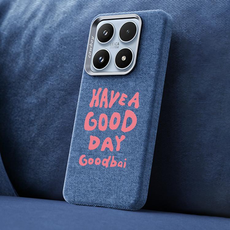 For Xiaomi 17 Beautiful Series Denim Texture Full Coverage Magnetic Phone Case