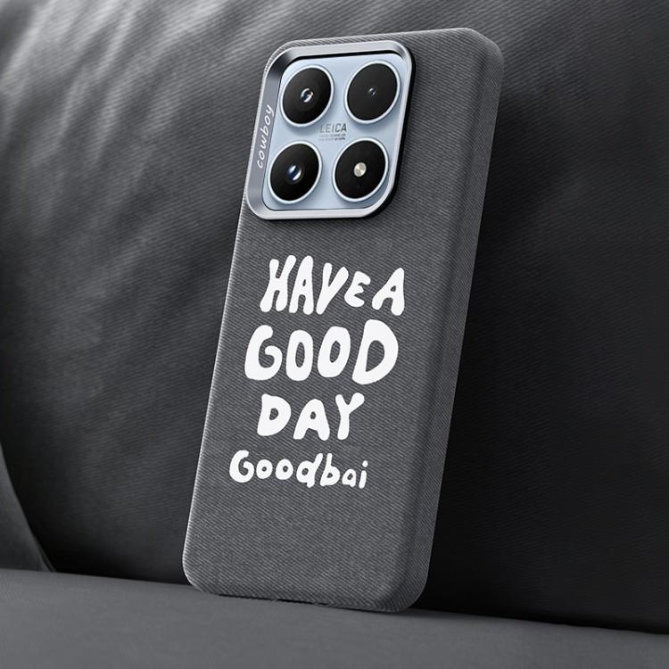 For Xiaomi 17 Beautiful Series Denim Texture Full Coverage Magnetic Phone Case