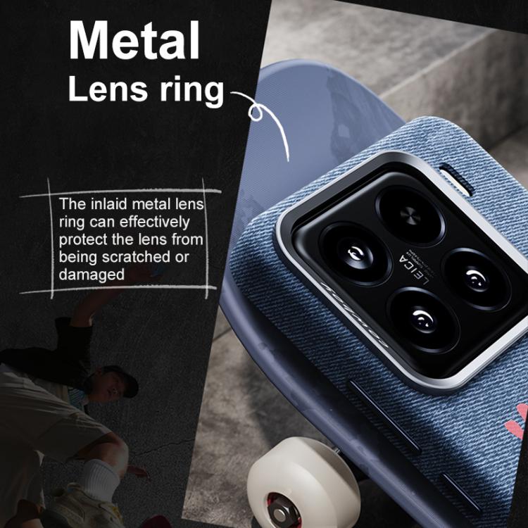 For Xiaomi 14 Pro Beautiful Series Denim Texture Full Coverage Magnetic Phone Case