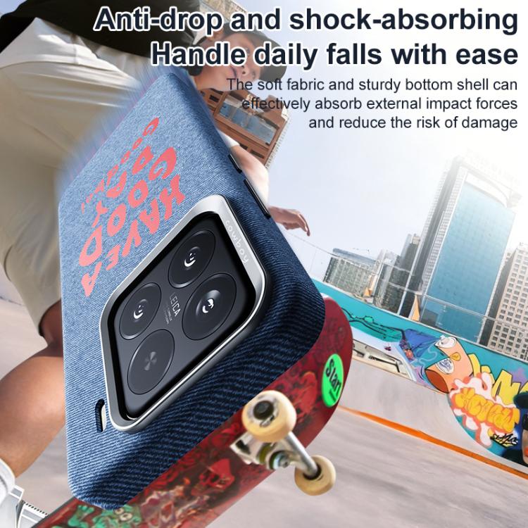 For Xiaomi 14 Pro Beautiful Series Denim Texture Full Coverage Magnetic Phone Case