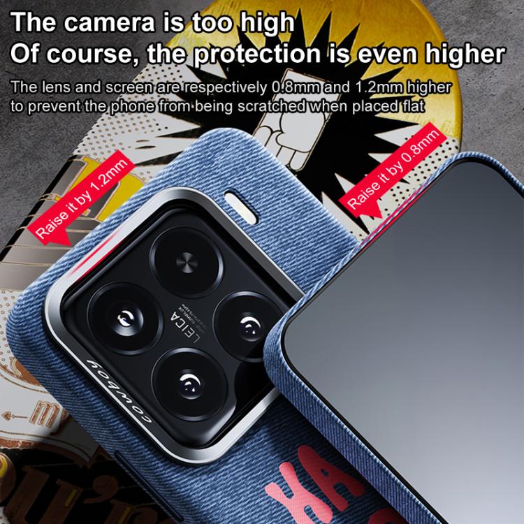 For Xiaomi 14 Pro Beautiful Series Denim Texture Full Coverage Magnetic Phone Case