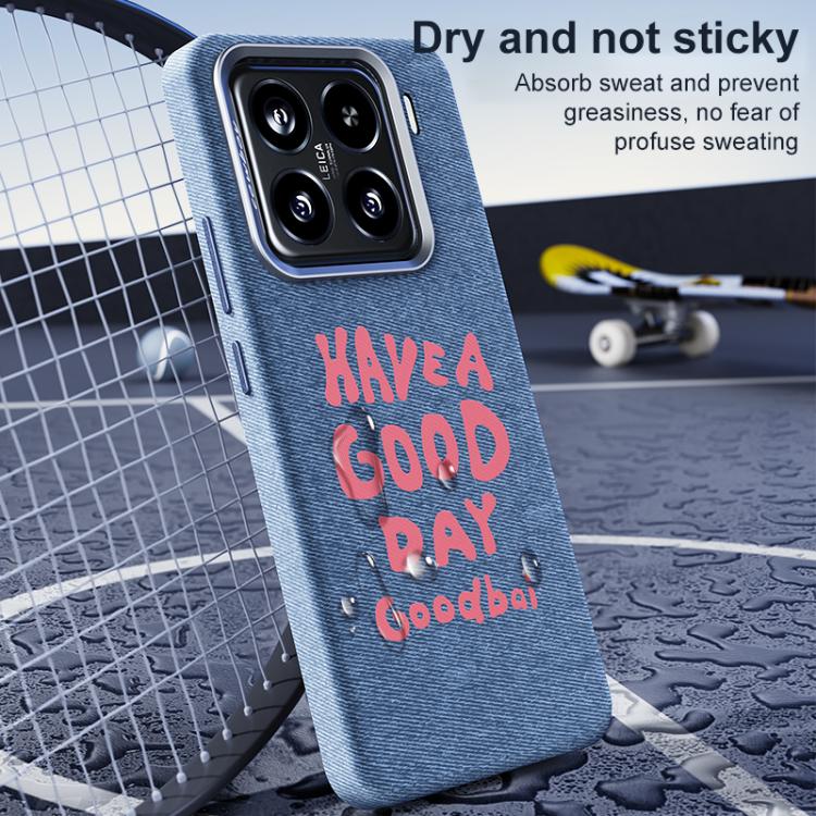 For Xiaomi 14 Pro Beautiful Series Denim Texture Full Coverage Magnetic Phone Case