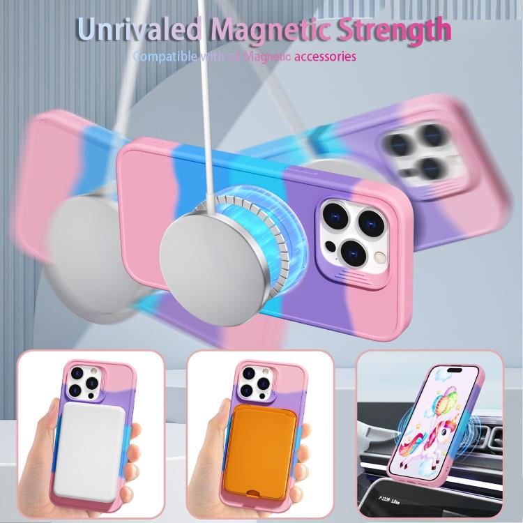 For iPhone 16 Pro Max Dark Star Series 360 Degree Rotation Ring Holder Magnetic Phone Case
