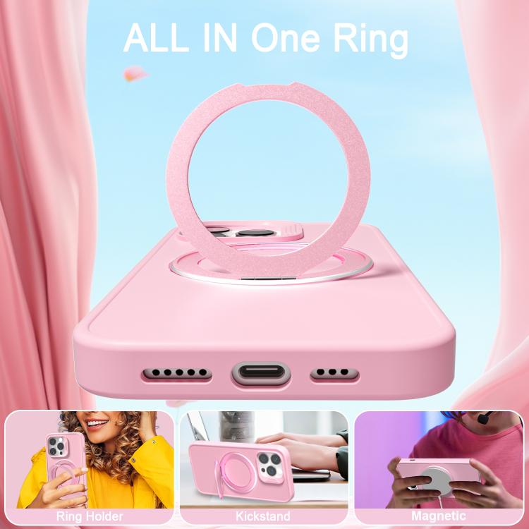 For iPhone 15 Pro Max Dark Star Series 360 Degree Rotation Ring Holder Magnetic Phone Case