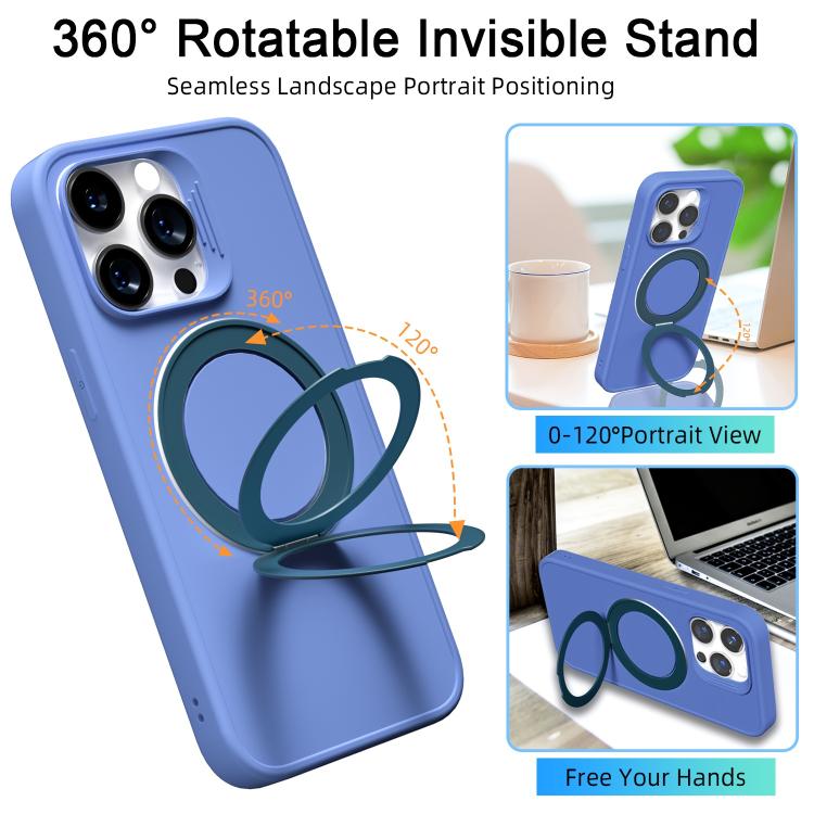 For iPhone 15 Pro Max Dark Star Series 360 Degree Rotation Ring Holder Magnetic Phone Case