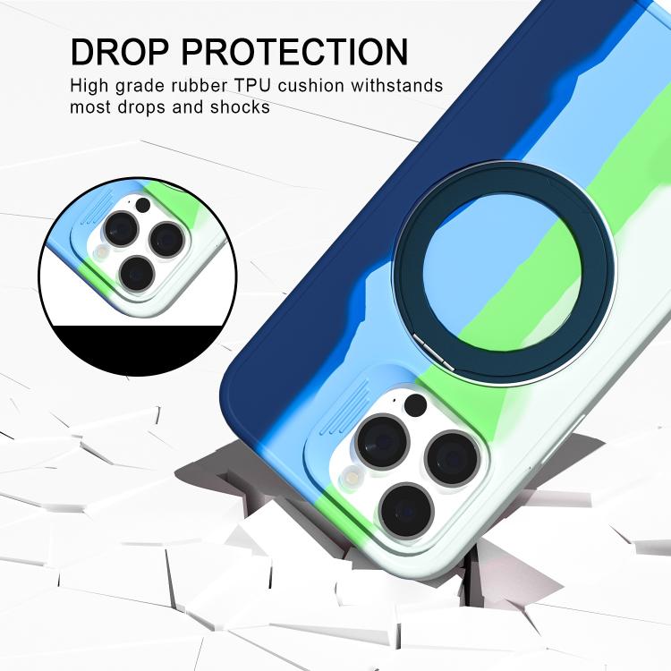 For iPhone 15 Pro Max Dark Star Series 360 Degree Rotation Ring Holder Magnetic Phone Case