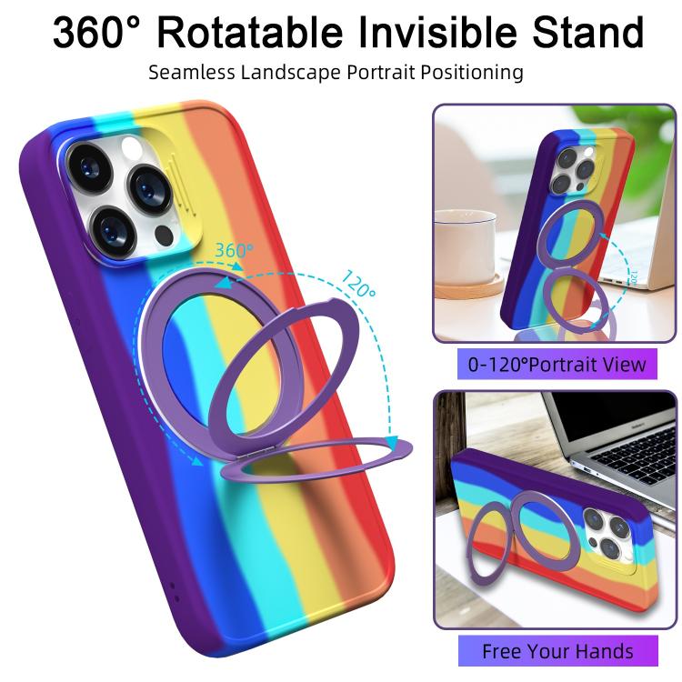 For iPhone 15 Pro Max Dark Star Series 360 Degree Rotation Ring Holder Magnetic Phone Case