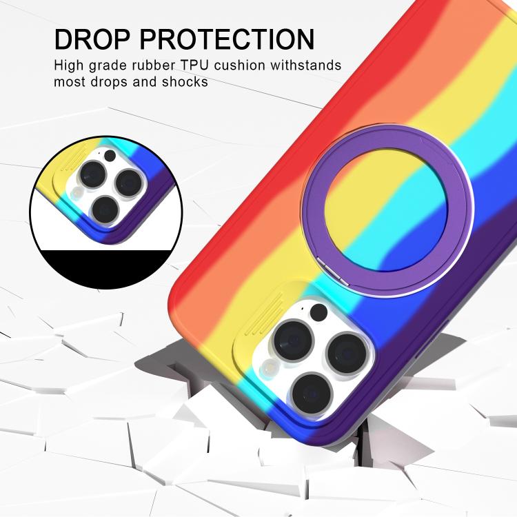 For iPhone 15 Pro Max Dark Star Series 360 Degree Rotation Ring Holder Magnetic Phone Case