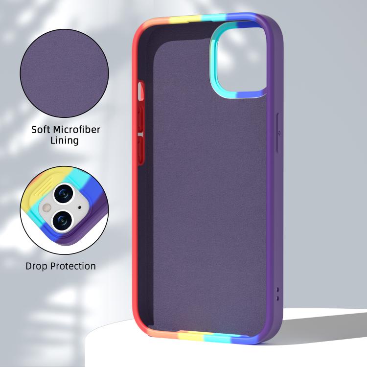 For iPhone 14 Dark Star Series 360 Degree Rotation Ring Holder Magnetic Phone Case