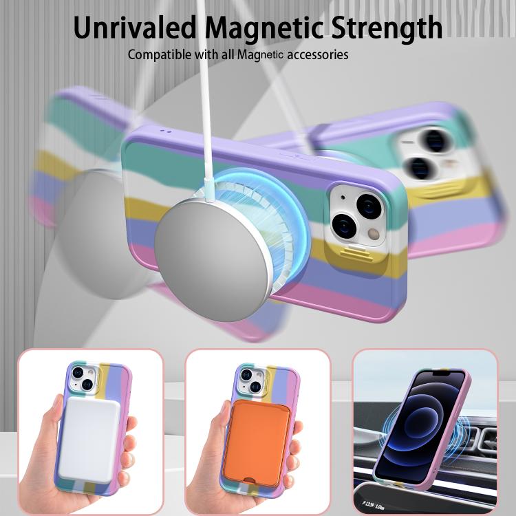 For iPhone 13 Dark Star Series 360 Degree Rotation Ring Holder Magnetic Phone Case
