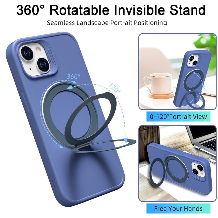 For iPhone 13 Dark Star Series 360 Degree Rotation Ring Holder Magnetic Phone Case