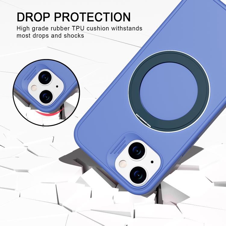 For iPhone 13 Dark Star Series 360 Degree Rotation Ring Holder Magnetic Phone Case