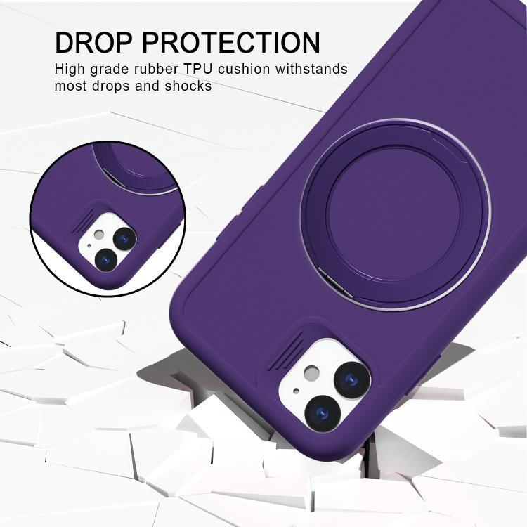 For iPhone 11 Dark Star Series 360 Degree Rotation Ring Holder Magnetic Phone Case