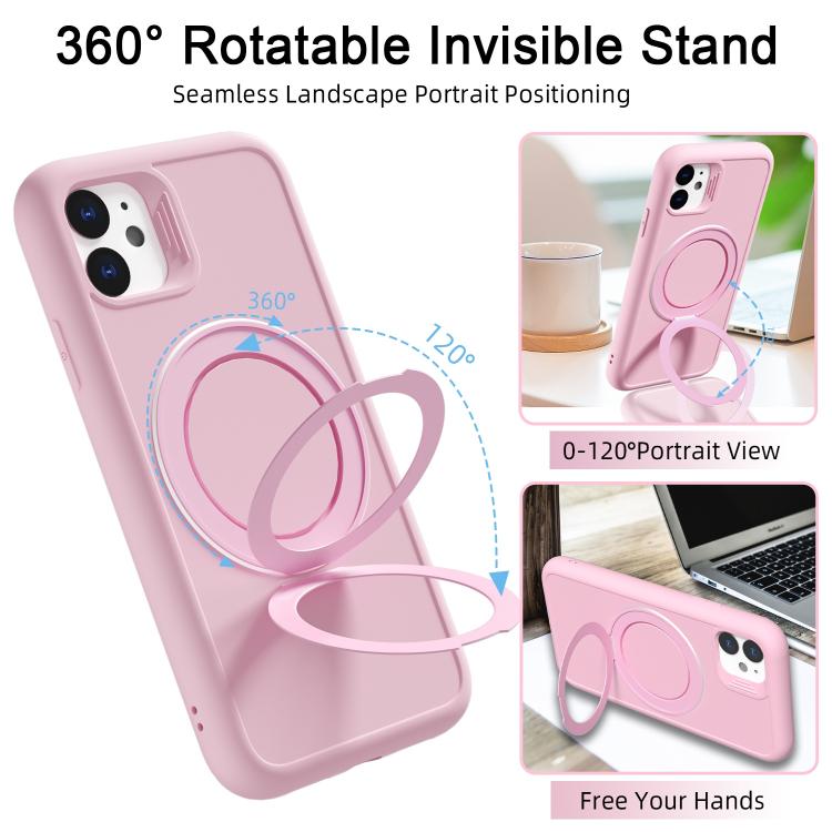 For iPhone 11 Dark Star Series 360 Degree Rotation Ring Holder Magnetic Phone Case