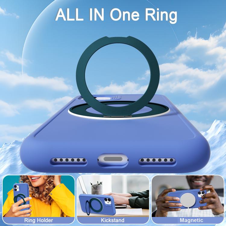 For iPhone 11 Dark Star Series 360 Degree Rotation Ring Holder Magnetic Phone Case