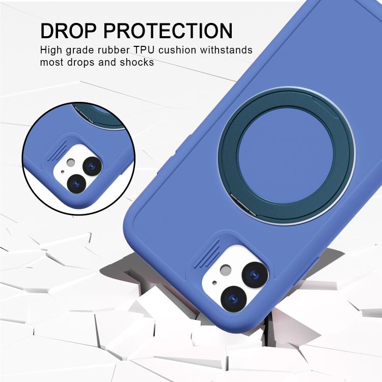 For iPhone 11 Dark Star Series 360 Degree Rotation Ring Holder Magnetic Phone Case