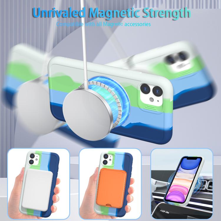 For iPhone 11 Dark Star Series 360 Degree Rotation Ring Holder Magnetic Phone Case