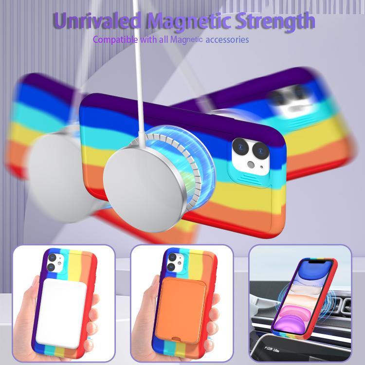 For iPhone 11 Dark Star Series 360 Degree Rotation Ring Holder Magnetic Phone Case