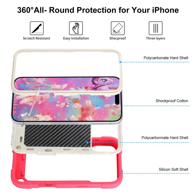 For iPhone 17 Dual Ring 360 Degree Rotation Holder PC Hybrid Silicone Phone Case