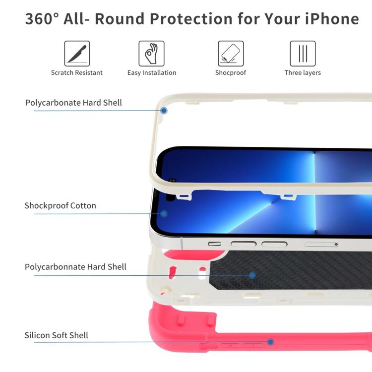 For iPhone 15 Dual Ring 360 Degree Rotation Holder PC Hybrid Silicone Phone Case