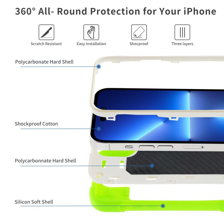 For iPhone 12 Dual Ring 360 Degree Rotation Holder PC Hybrid Silicone Phone Case