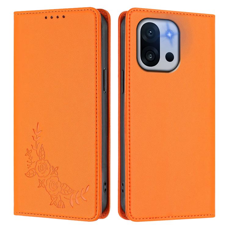 For OnePlus 13T 5G Peony Embossed Magnetic RFID Vegan Leather Phone Case