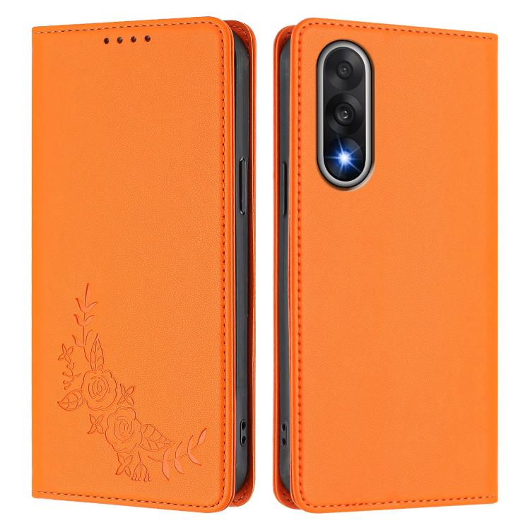 For OnePlus Nord 5 5G / Ace 5 Ultra Peony Embossed Magnetic RFID Vegan Leather Phone Case