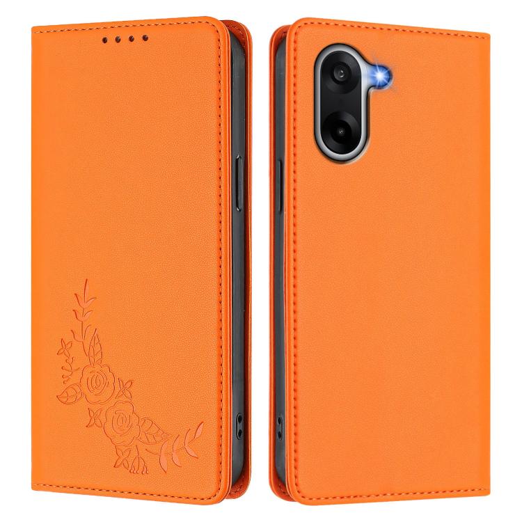 For OnePlus Nord CE5 / Ace 5 Racing Peony Embossed Magnetic RFID Vegan Leather Phone Case