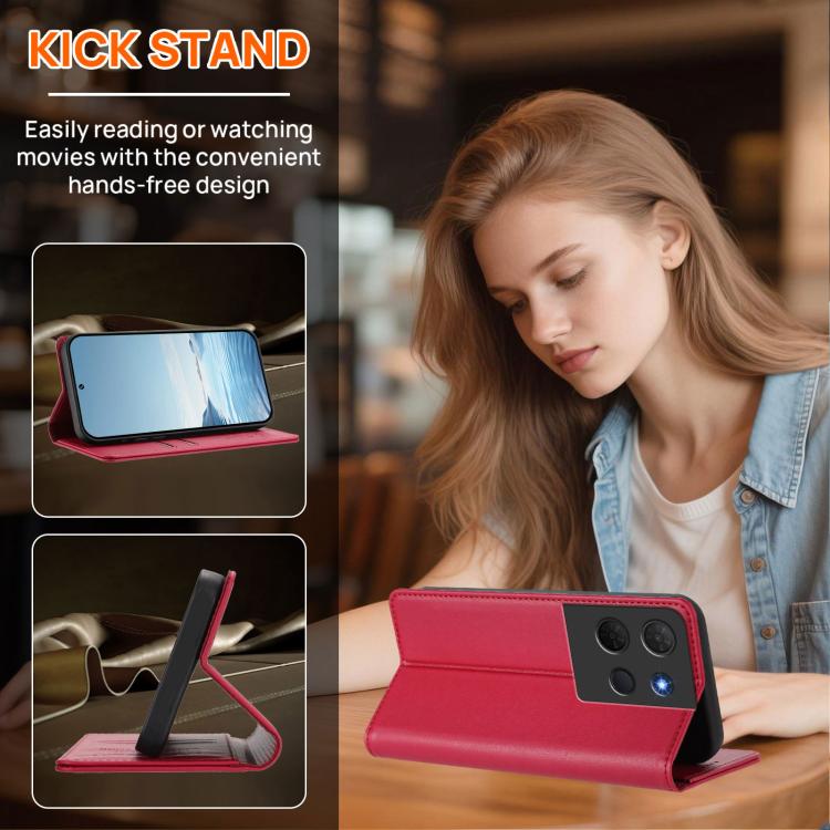 For TCL 503 Peony Embossed Magnetic RFID Vegan Leather Phone Case