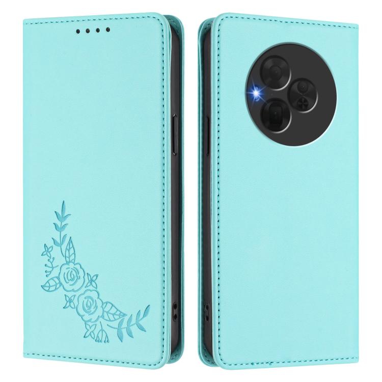 For TCL NxtPaper 60 Ultra 5G Peony Embossed Magnetic RFID Vegan Leather Phone Case
