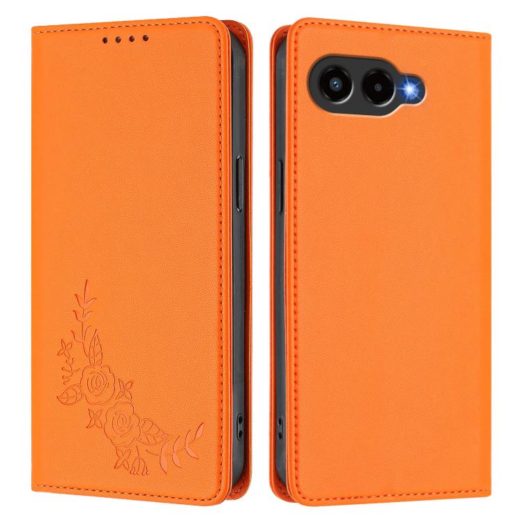 For T-Mobile REVVL 8 5G / T Phone 3 5G Peony Embossed Magnetic RFID Vegan Leather Phone Case