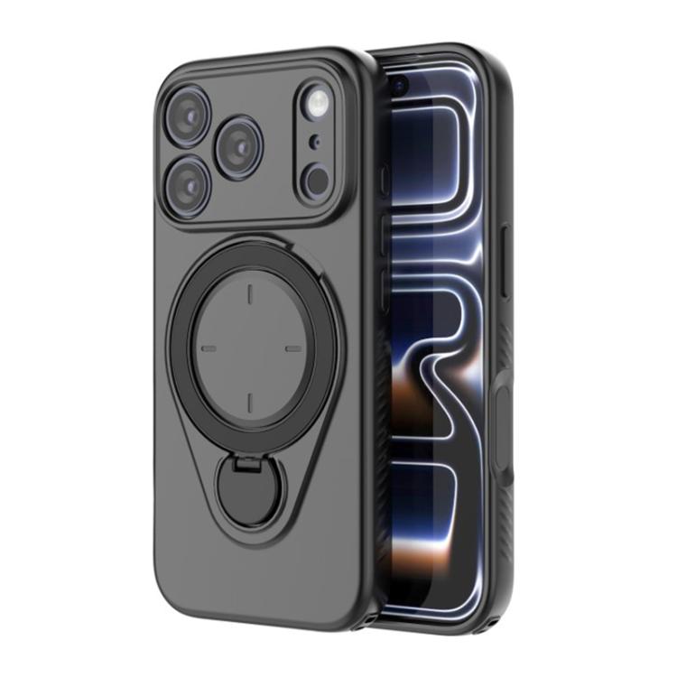 For iPhone 17 Pro WANLONFENG Ring Kickstand Phone Case with Screen Protector