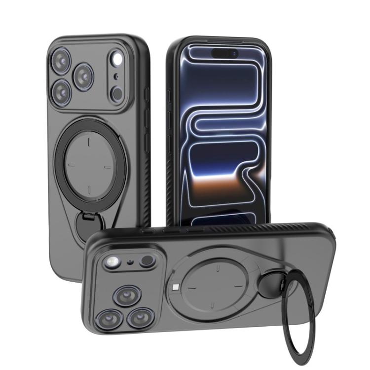 For iPhone 17 Pro WANLONFENG Ring Kickstand Phone Case with Screen Protector