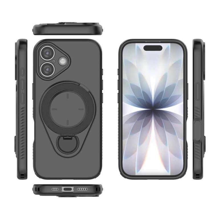For iPhone 17 WANLONFENG Ring Kickstand Phone Case with Screen Protector