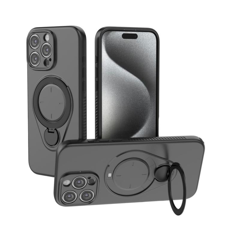 For iPhone 14 Pro Max WANLONFENG Ring Kickstand Phone Case with Screen Protector