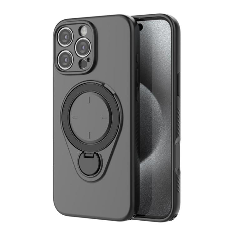 For iPhone 14 Pro Max WANLONFENG Ring Kickstand Phone Case with Screen Protector