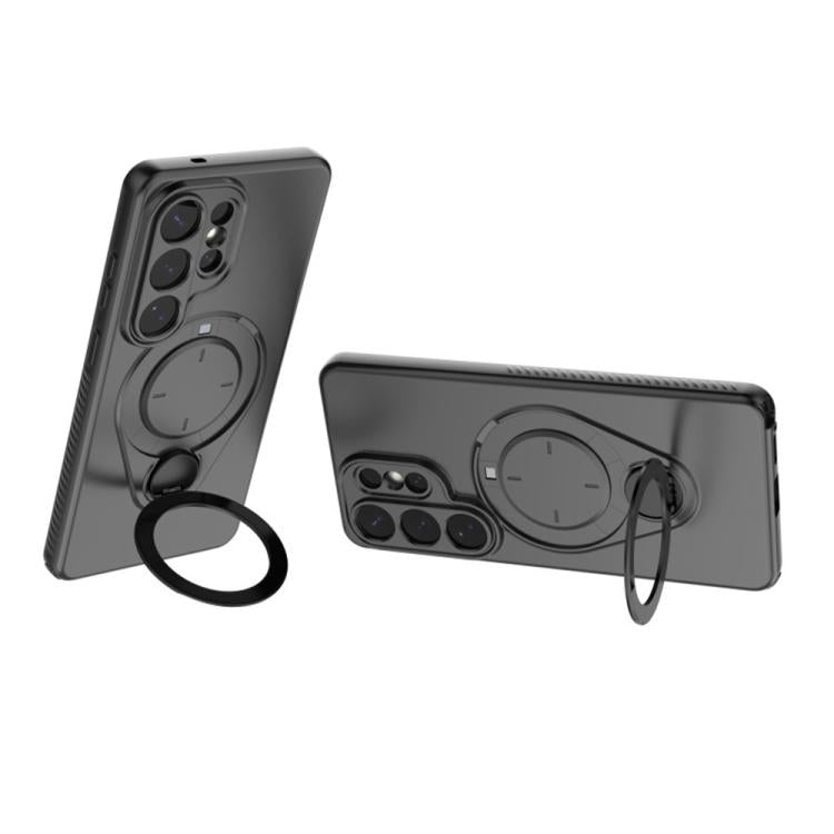 For Samsung Galaxy S26 Ultra 5G WANLONFENG Ring Kickstand Phone Case with Screen Protector