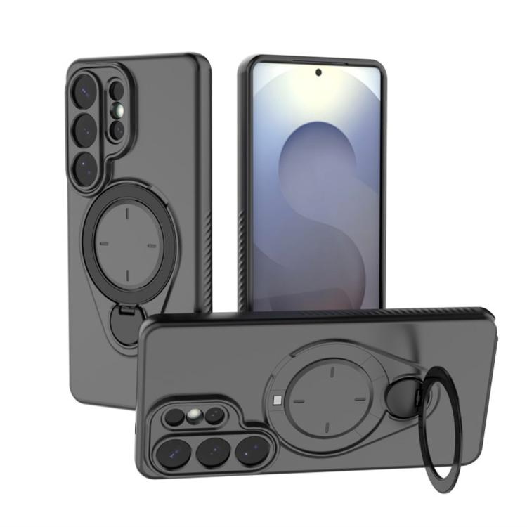 For Samsung Galaxy S26 Ultra 5G WANLONFENG Ring Kickstand Phone Case with Screen Protector