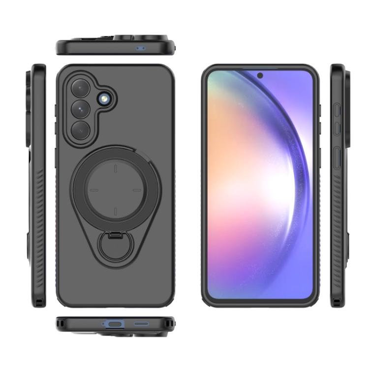 For Samsung Galaxy A57 5G WANLONFENG Ring Kickstand Phone Case with Screen Protector