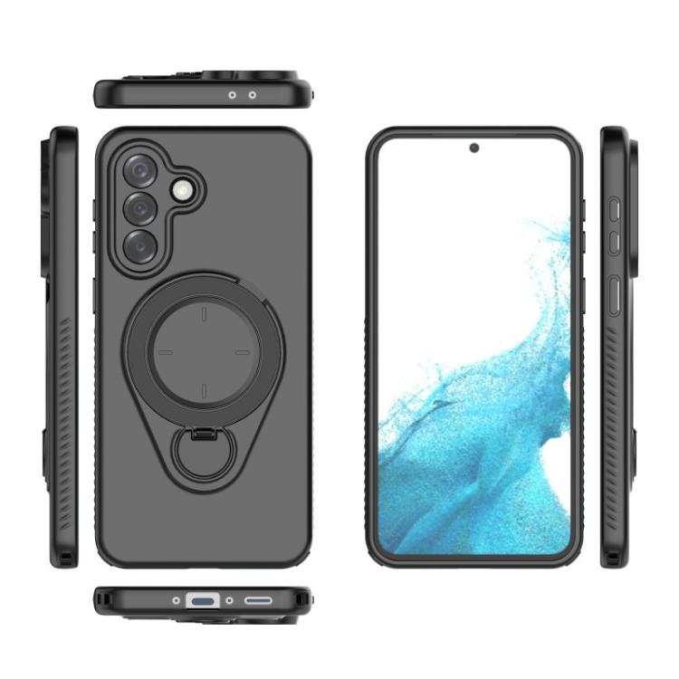 For Samsung Galaxy A37 5G WANLONFENG Ring Kickstand Phone Case with Screen Protector