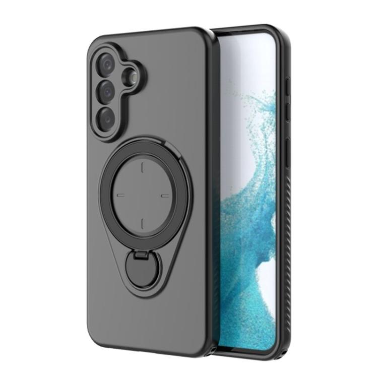 For Samsung Galaxy A37 5G WANLONFENG Ring Kickstand Phone Case with Screen Protector