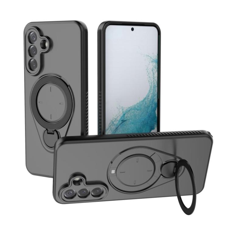 For Samsung Galaxy A37 5G WANLONFENG Ring Kickstand Phone Case with Screen Protector